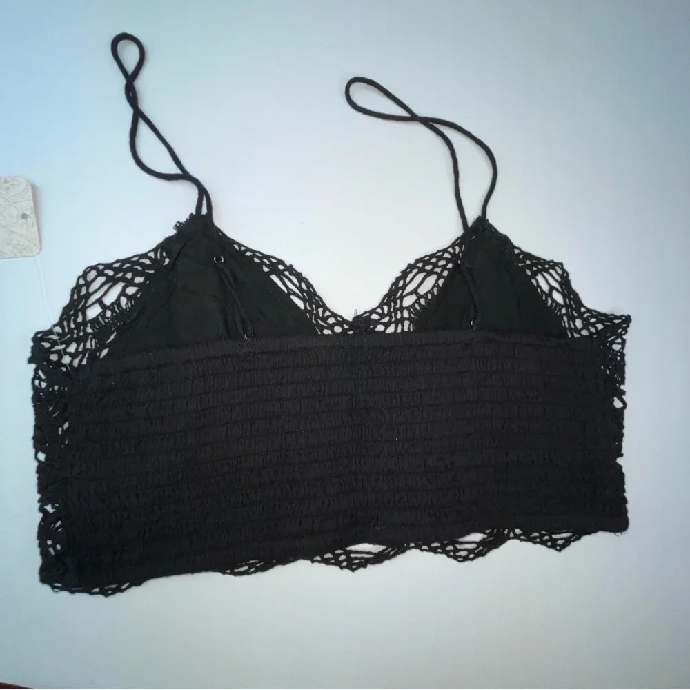 NWT Free People Mariana Bralette Black Sz XS
